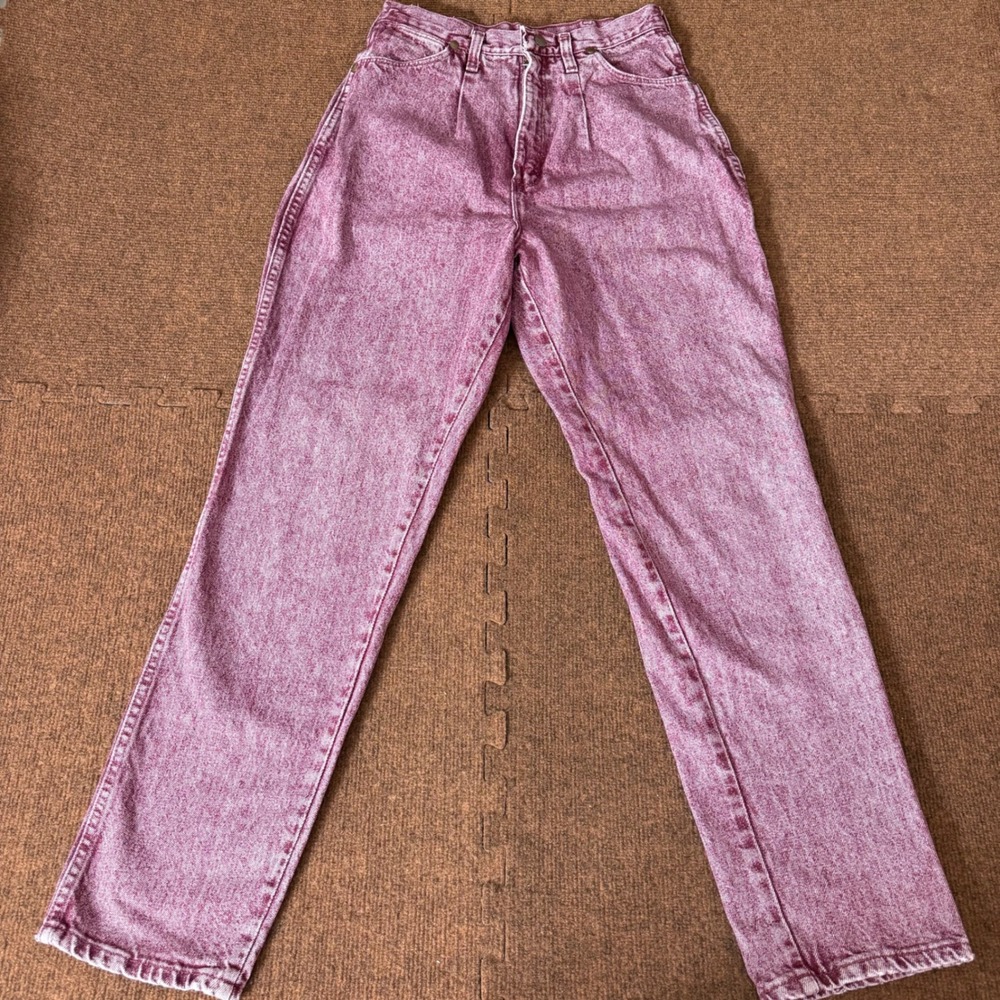 Wrangler Riata Purple Acid‎ Wash Jeans Vintage 16MWZRF High Rise Straight 13x32